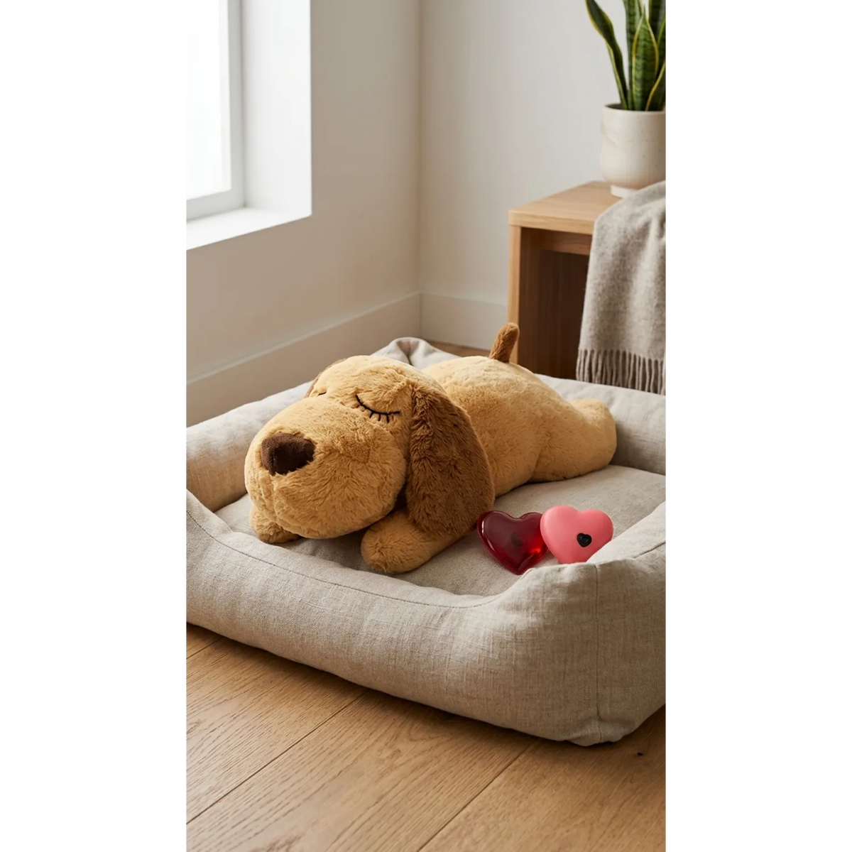 Peluche battement de cœur - test terrain avec chien anxieux