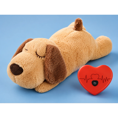 Peluche battement de cœur - détail de la face avant apaisante
