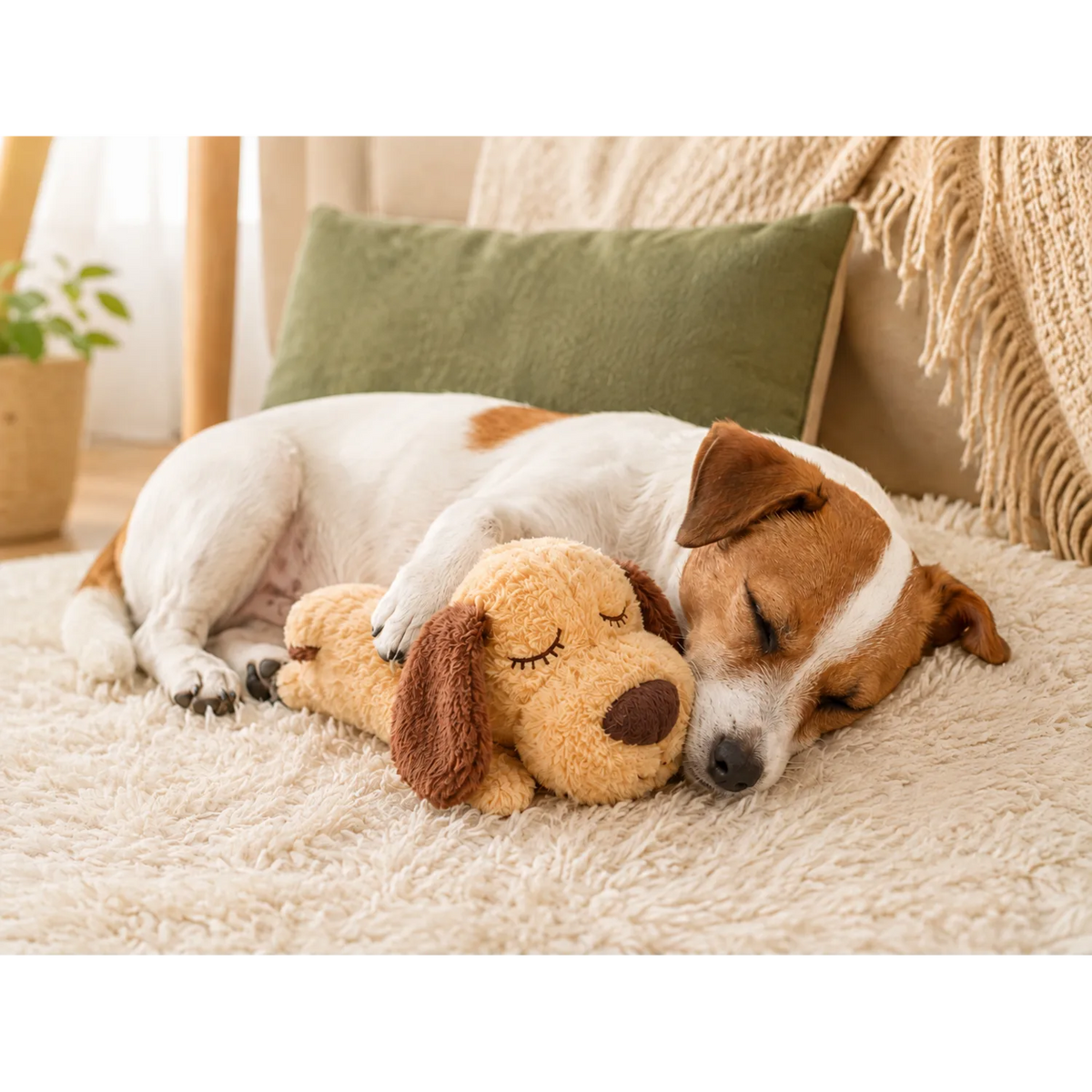 Peluche battement de cœur - présentation coussin réconfort