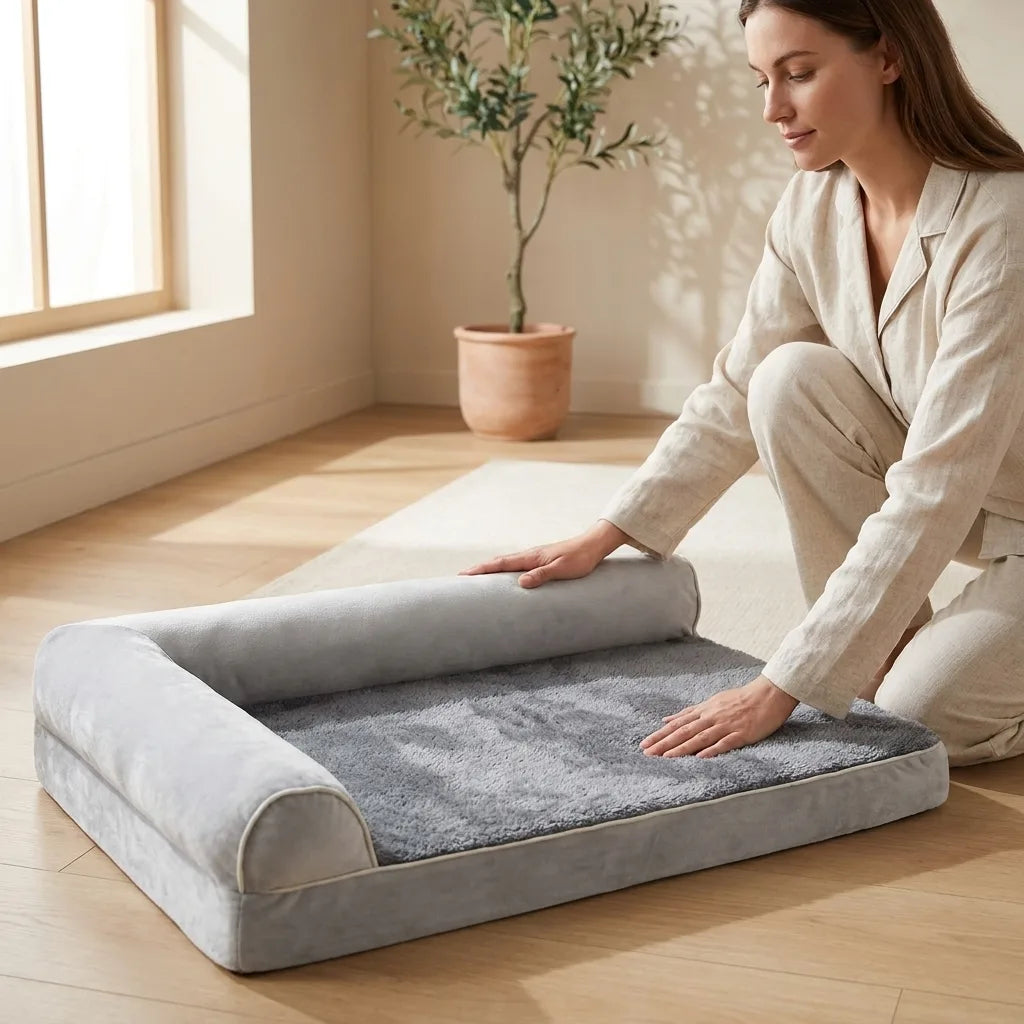Sofa orthopédique - présentation dimensions et rebords