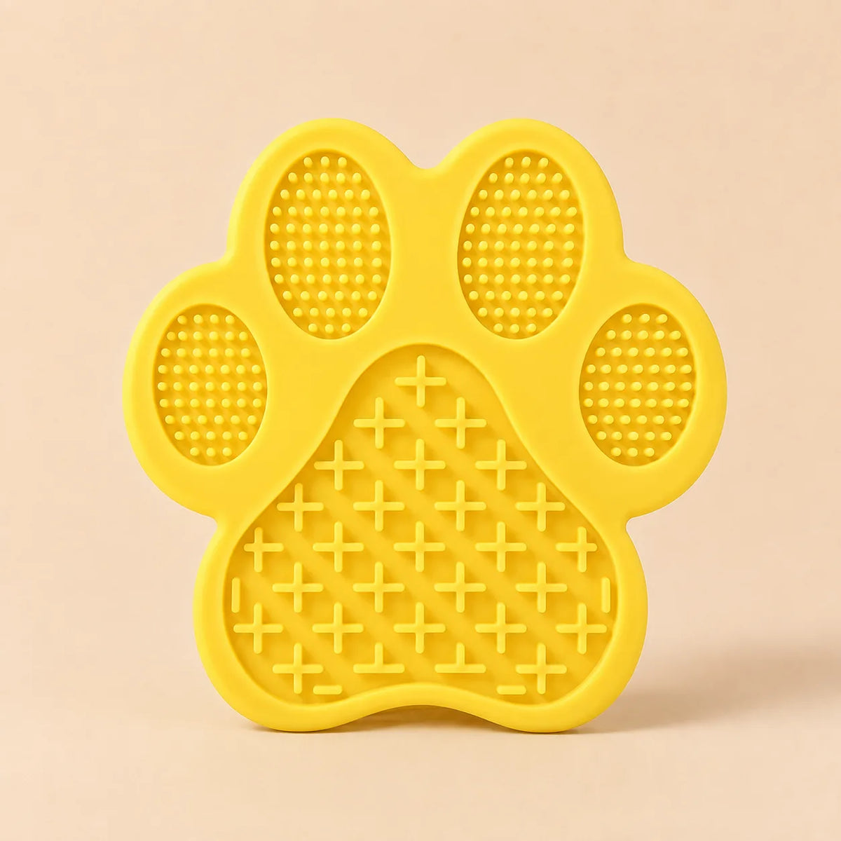 Tapis de léchage jaune anti-stress pour chien - version soleil
